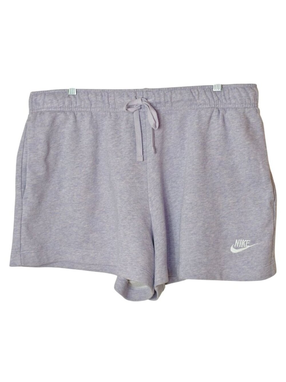 Nike Womens XL Club Fleece Shorts Lavender Sportswear Drawstring Activewear